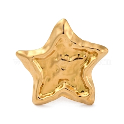 Ионное покрытие (ip) 304 нержавеющая сталь звездочка открытые манжеты кольца RJEW-M047-06G