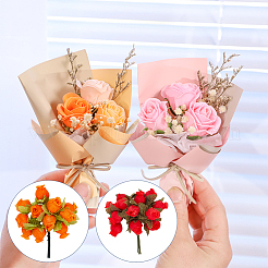 10 mazzo di rose finte in tessuto a 10 colori&nbsp;AJEW-CA0003-70
