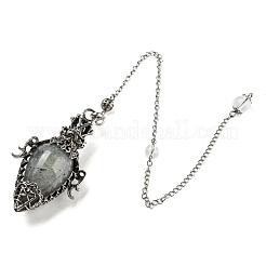 Большие подвески с маятником из смешанных драгоценных камней G-H293-01AS