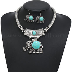 Ожерелья и серьги-подвески из сплава слонов и смолы FS-WG854C5-02