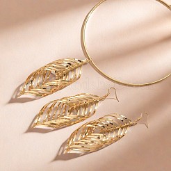 Комплекты из чокеров и висячих серег из сплава листьев&nbsp;FS-WGB49A6-01