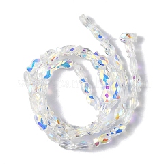 Прозрачные стеклянные бусины гальваническим пряди EGLA-F157-HR02