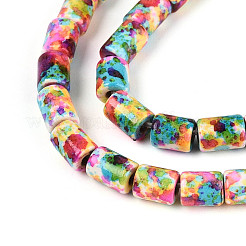 Синтетических нитей бирюзовые бусы&nbsp;TURQ-T005-01A-04