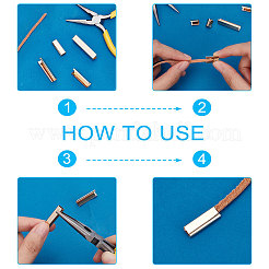 42 шт. 6 размера латунных ленточных обжимных наконечников KK-PH0009-52