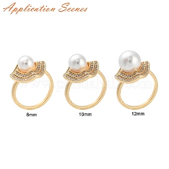 Ромбовидная латунь микропаве прозрачный кубический цирконий регулируемые настройки кольца&nbsp;KK-D378-34G