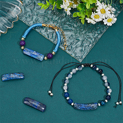 4 Stück natürliche Lapislazuli-Anschlussanhänger&nbsp;G-SC0003-70B
