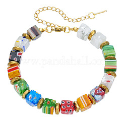 Millefiori-Armbänder aus Glasperlen für Damen&nbsp;WGC5980-01