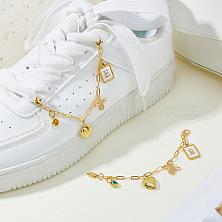 2 шт. латунные цепи для ремней для обуви&nbsp;HJEW-HS00077