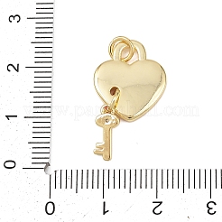 Латунные микропаве прозрачные подвески с фианитом KK-P339-23G-02