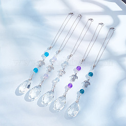 Стеклянный кулон-капля&nbsp;HJEW-AB00620