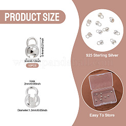 10 шт. 925 наконечника для бусин из стерлингового серебра&nbsp;STER-TA0001-50