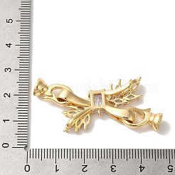 Латунные микро проложить кубического циркония раз за застежками&nbsp;KK-B098-09G-03