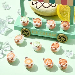 20 шт. 5 стиля украшения для кофе в форме кошки из смолы&nbsp;AJEW-CJ0001-65