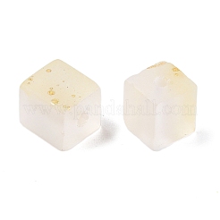 Матовые стеклянные бусины с золотистой блестящей пудрой&nbsp;DGLA-NH001-6mm-01A