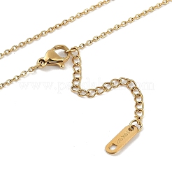 Ожерелья с подвеской в форме сердца из нержавеющей стали 304&nbsp;NJEW-N055-14G