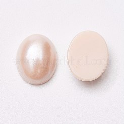 アクリル模造パールのカボション  オーバル  アザミ  10x8x3.5mm&nbsp;MACR-E007-8x10mm-FP50