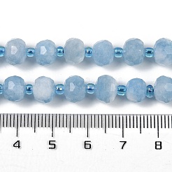 Природные окрашенные белого нефрита нитей бисера G-H057-A22-15