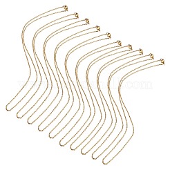 10 шт. ионное покрытие (IP) 304 нержавеющая сталь трос цепи ожерелья комплект для мужчин и женщин&nbsp;MAK-YW0002-01G