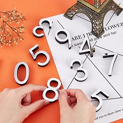 10шт 10 стильных акриловых зеркальных настенных наклеек&nbsp;AJEW-CN0001-46