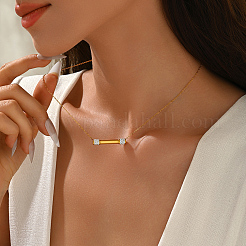 Ожерелья с подвеской из нержавеющей стали с кристаллами и стразами для женщин на каждый день UA6063