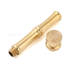 Головка штампа из латуни золотистого цвета с восковой печатью и ручкой в форме бамбуковой палочки&nbsp;LS-STAM-K001-05G-W