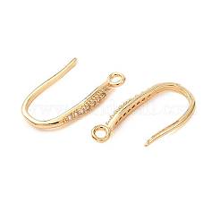 Messing-Mikro pflastern Zirkonia Ohrhaken&nbsp;KK-CBA8EB2-11G
