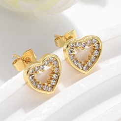 Серьги-гвоздики из циркония EJEW-C139-07G