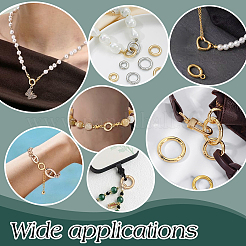 10 шт. 5 стиля латунных пружинных затворных колец&nbsp;KK-PH0013-87