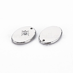 Подвески из нержавеющей стали 304 с микропаве из прозрачных кубических цирконий STAS-N097-094P-NR