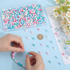 500шт прорезиненные силиконовые акриловые бусины с имитацией силикона MACR-SP0001-07A