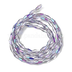 Прозрачные стеклянные бусины гальваническим пряди GLAA-K064-05A-HR01