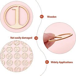 Деревянная полая фишка с номером WOOD-WH0027-13