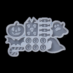 Stampi in silicone fai da te a tema Halloween fantasma/caramella/pipistrello&nbsp;DIY-F143-03