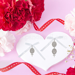 Овальный фотобукет из сплава и стекла в тибетском стиле&nbsp;HJEW-HY0001-11