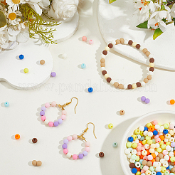 1200 шт. двухцветные матовые непрозрачные акриловые бусины&nbsp;OACR-PA0001-13