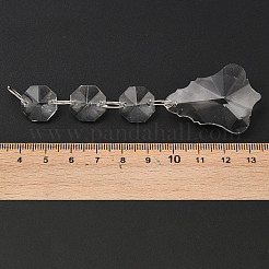 Прозрачные стеклянные подвески для штор&nbsp;X-GLAA-WH0002-02