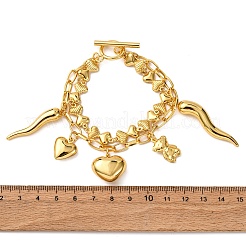 Многорядные браслеты-цепочки с бантом из нержавеющей стали 304 BJEW-G758-01G