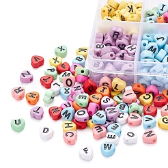 500шт 10 цвета непрозрачные акриловые эмалевые бусины MACR-YW0001-48