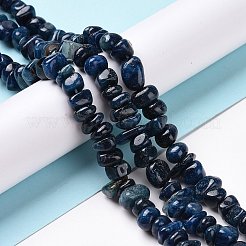 Окрашенные и нагретые нити из натуральных апатитовых бусин G-G925-07B