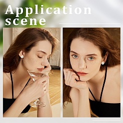 10 пара 2-х цветных сережек-гвоздиков из стерлингового серебра с 925-мя фурнитурами STER-BBC0001-79