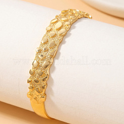 Bracelets manchettes ouvertes en laiton texturé pour femmes&nbsp;WGE2CBB-01