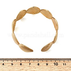Brazaletes de acero inoxidable 304 con revestimiento iónico (IP) para mujer&nbsp;BJEW-A157-02G