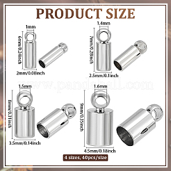 160 шт. 4 латунных наконечника для шнура&nbsp;KK-PH0011-71