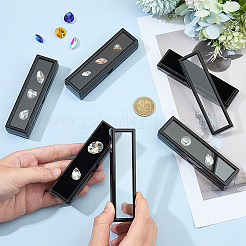 12 шт. прямоугольные акриловые коробки для хранения ожерелий&nbsp;CON-WH0110-59