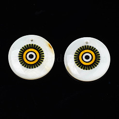 Подвески с пресноводными ракушками с принтом SHEL-T009-20A