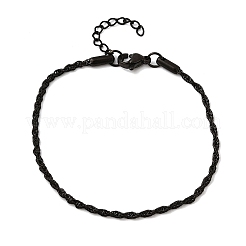 Bracciali a catena in corda di acciaio inossidabile 304 per donna&nbsp;BJEW-P395-01EB