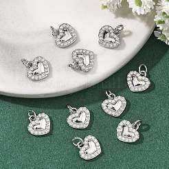 Breloques en laiton et zircon cubique transparent pour la Saint-Valentin de Shegrace&nbsp;XGRQ3P366-571P