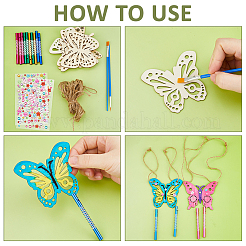 Наборы для изготовления колокольчиков с бабочкой своими руками&nbsp;DIY-FH0010-12