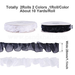 2 рулон двухцветной цветочной полиэстеровой кружевной ленты&nbsp;OCOR-TA0002-66