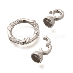 925 серебряная застежка с микропаве из прозрачного кубического циркония STER-B006-06P